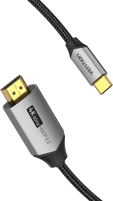 Kabllo USB-C në HDMI Vention CRBBH, 2m, 4K 60Hz, e zezë