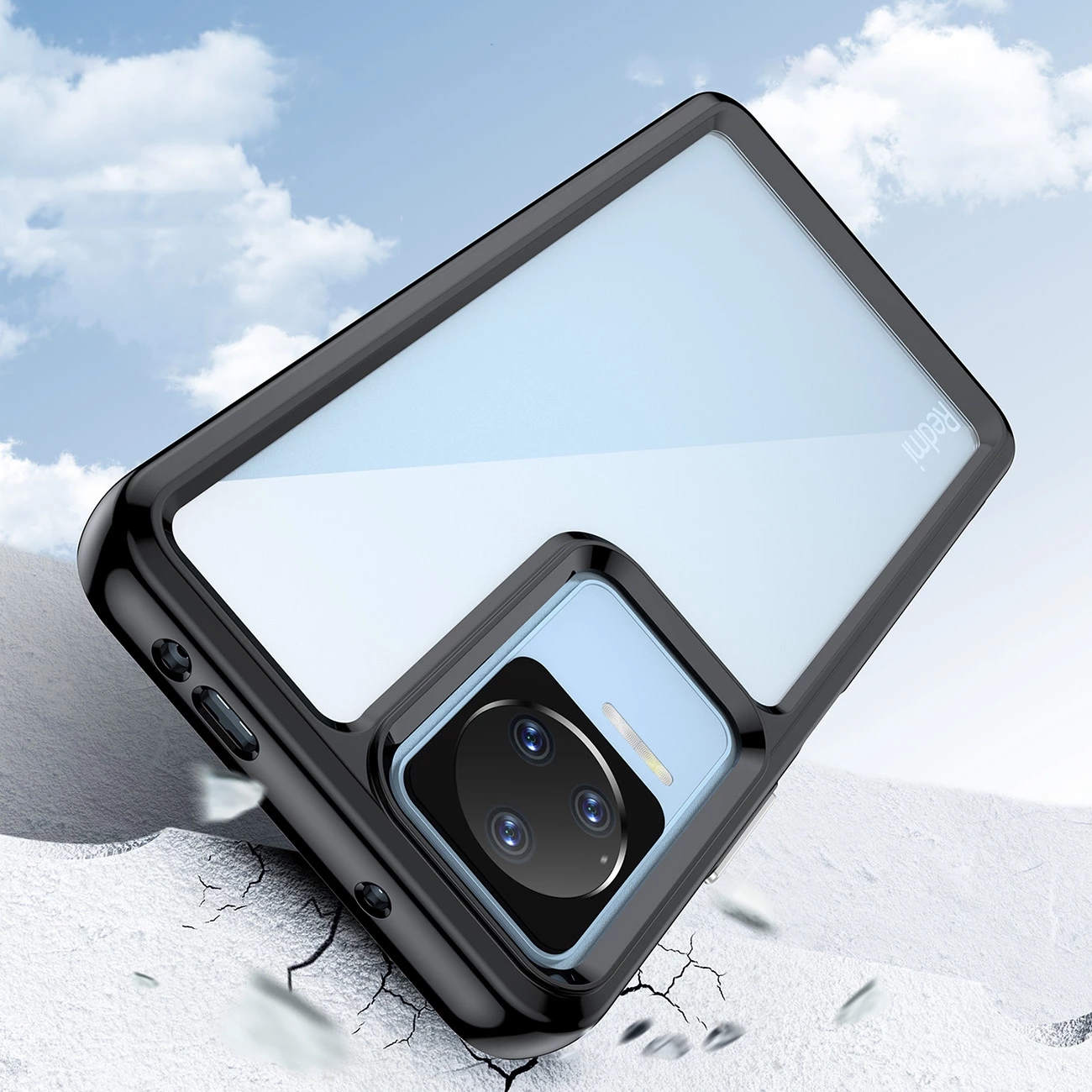 Mbështjellës Hurtel Outer Space Case për Xiaomi Poco F4 5G, i zi