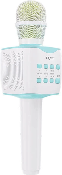 Mikrofon karaoke Moye Melodious MDS-5 Bluetooth 5.0, TF/USB, i bardhë me mentë