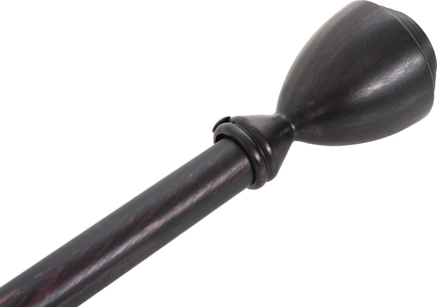 Shufër metalike për perde, e palosshme, ngjyrë zi-kuqe, me maja konike, FH11280.03, 110-210 cm