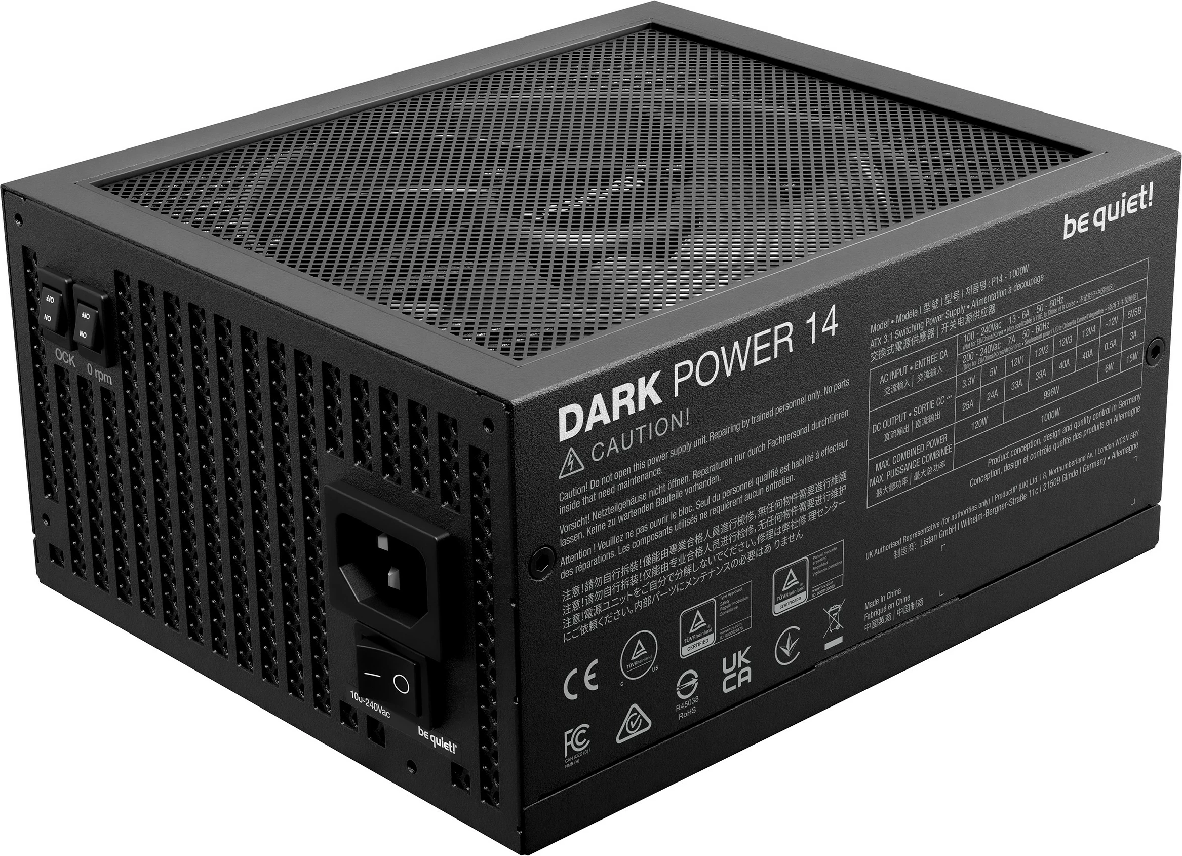 Furnizues energjie Be Quiet! DARK POWER 14 1000W, i zi