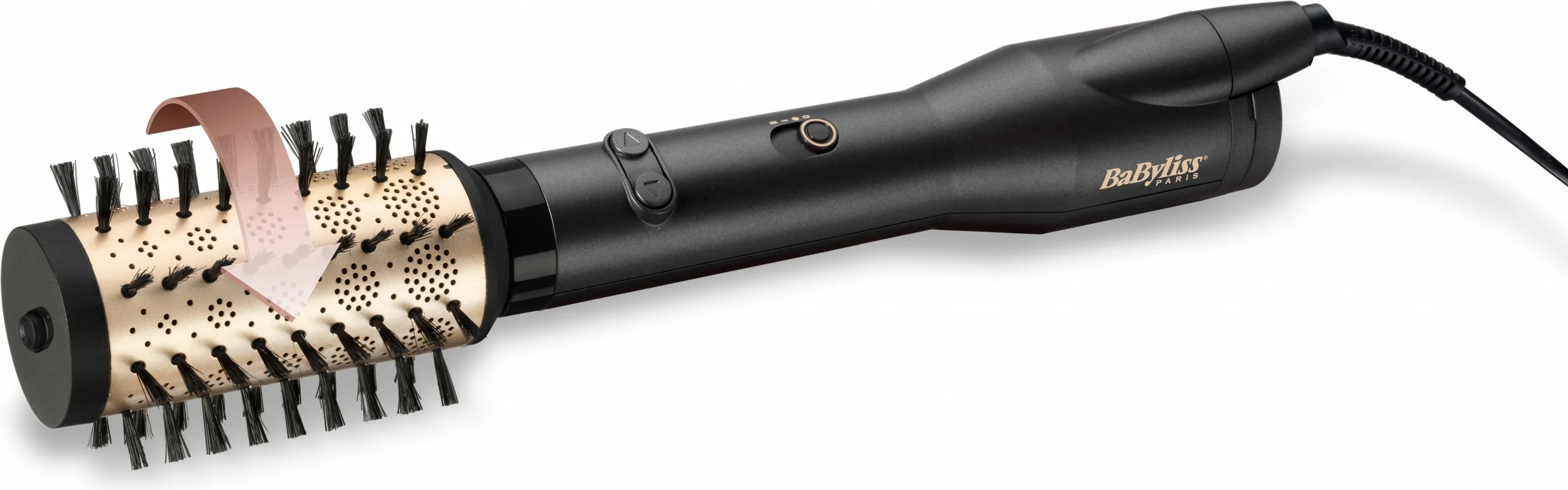 Furçë elektrike për flokë BaByliss AS970E me aksesorë, e zezë