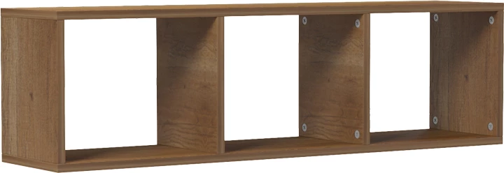 Raft muri Mikoro, ngjyrë natyrale, 90x22x25.6cm