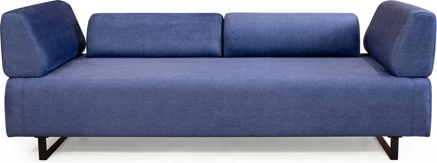 Divan-krevat treshe Infinity me tavolinë anësore, ngjyrë kaltër