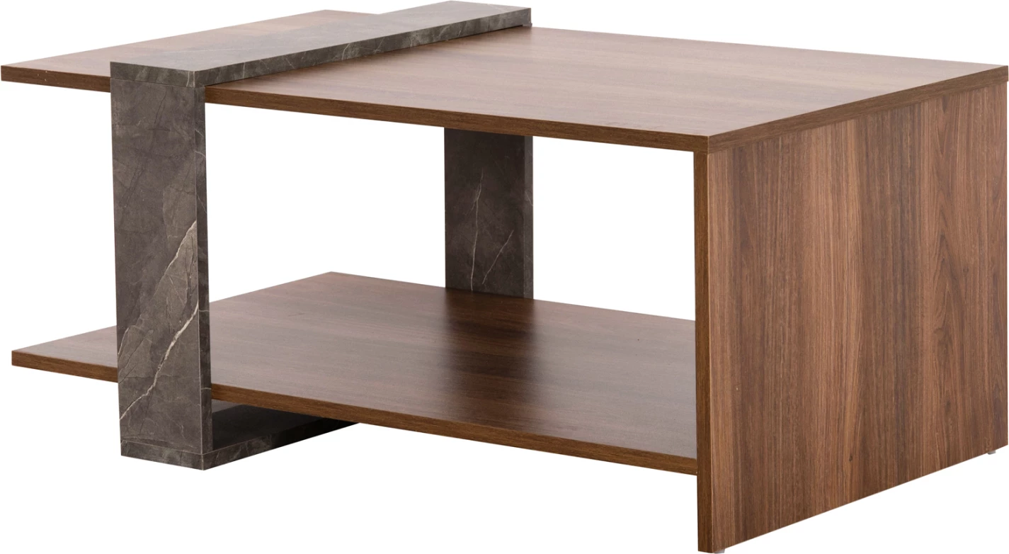 Tavolinë kafeje WILMA, teksturë guri gri, FH8950.13, 80Χ50Χ35H cm