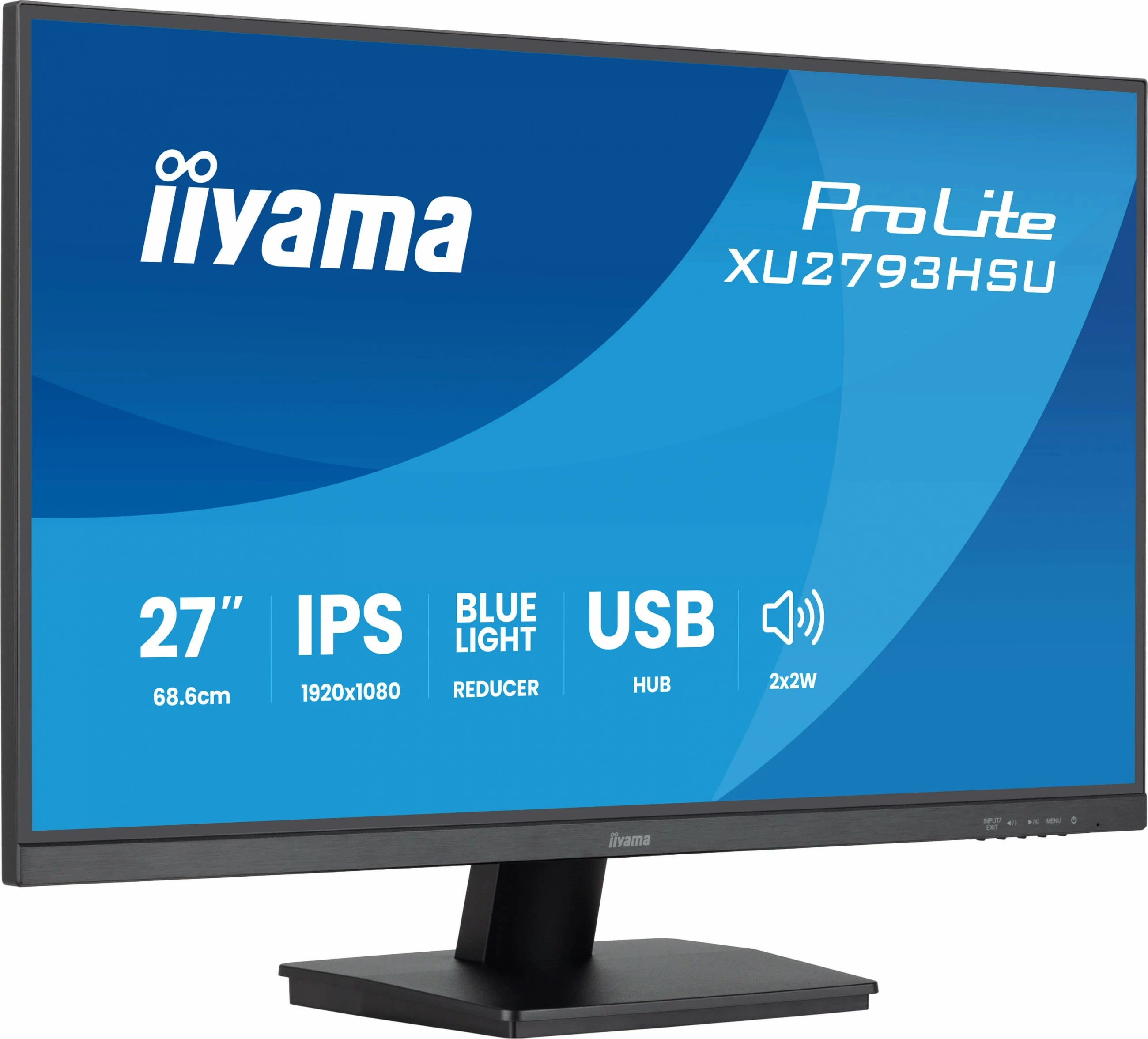 Monitor iiyama ProLite XU2793HSU-B7, 27", Full HD, LED, 1ms, zi