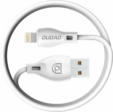 Kabllo Dudao L4L, USB në Lightning, 1m, 2.4A, e bardhë