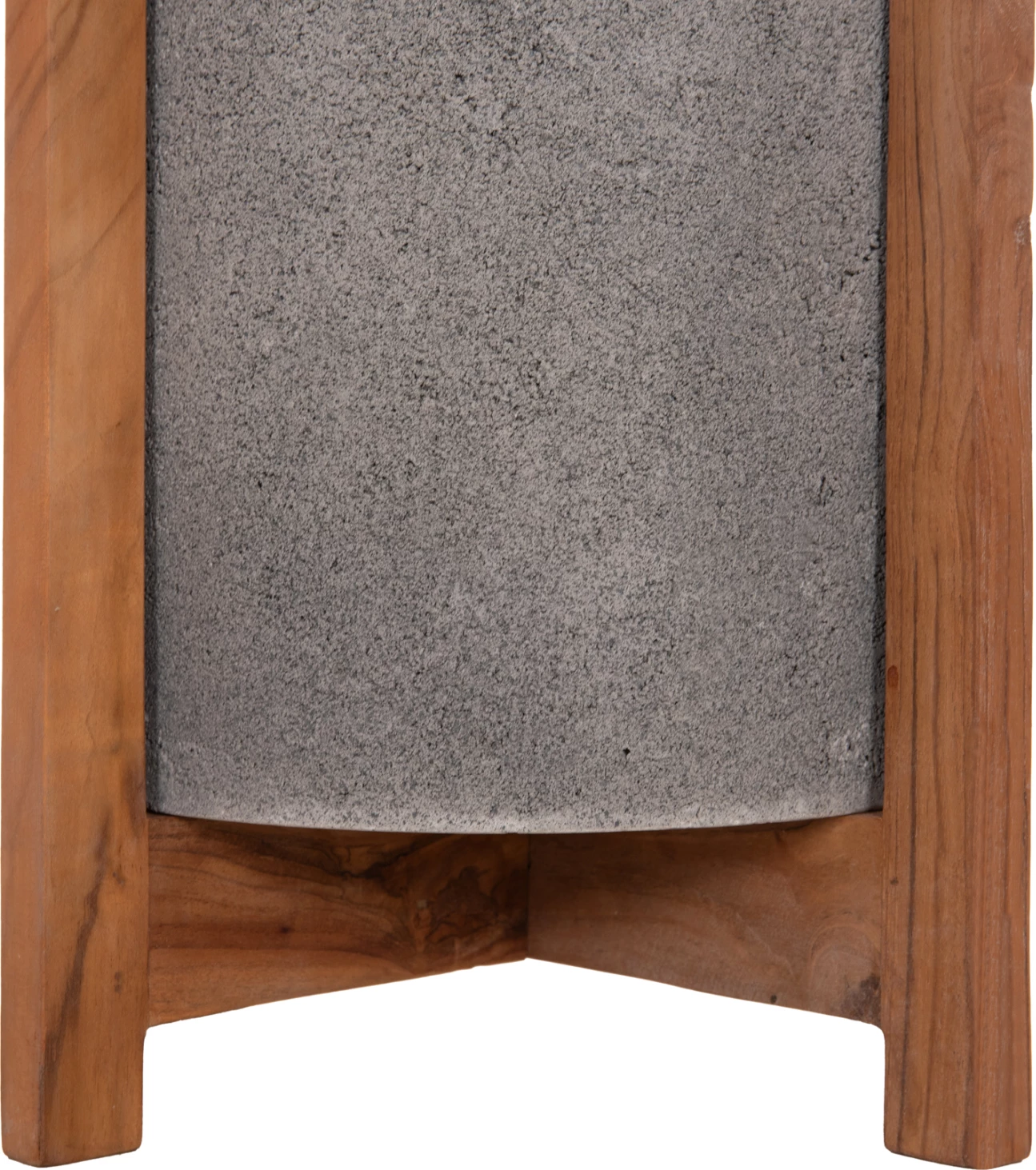 Vazo e brendshme HOFF, fibër-cement gri, bazë dru tik, Φ33x42cm