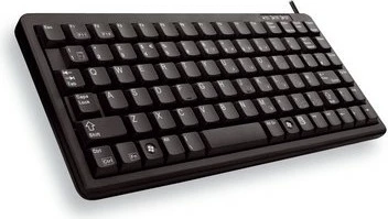 Tastierë Cherry G84-4100, Mini, Me kabllo, USB, AZERTY, Ngjyrë e zezë