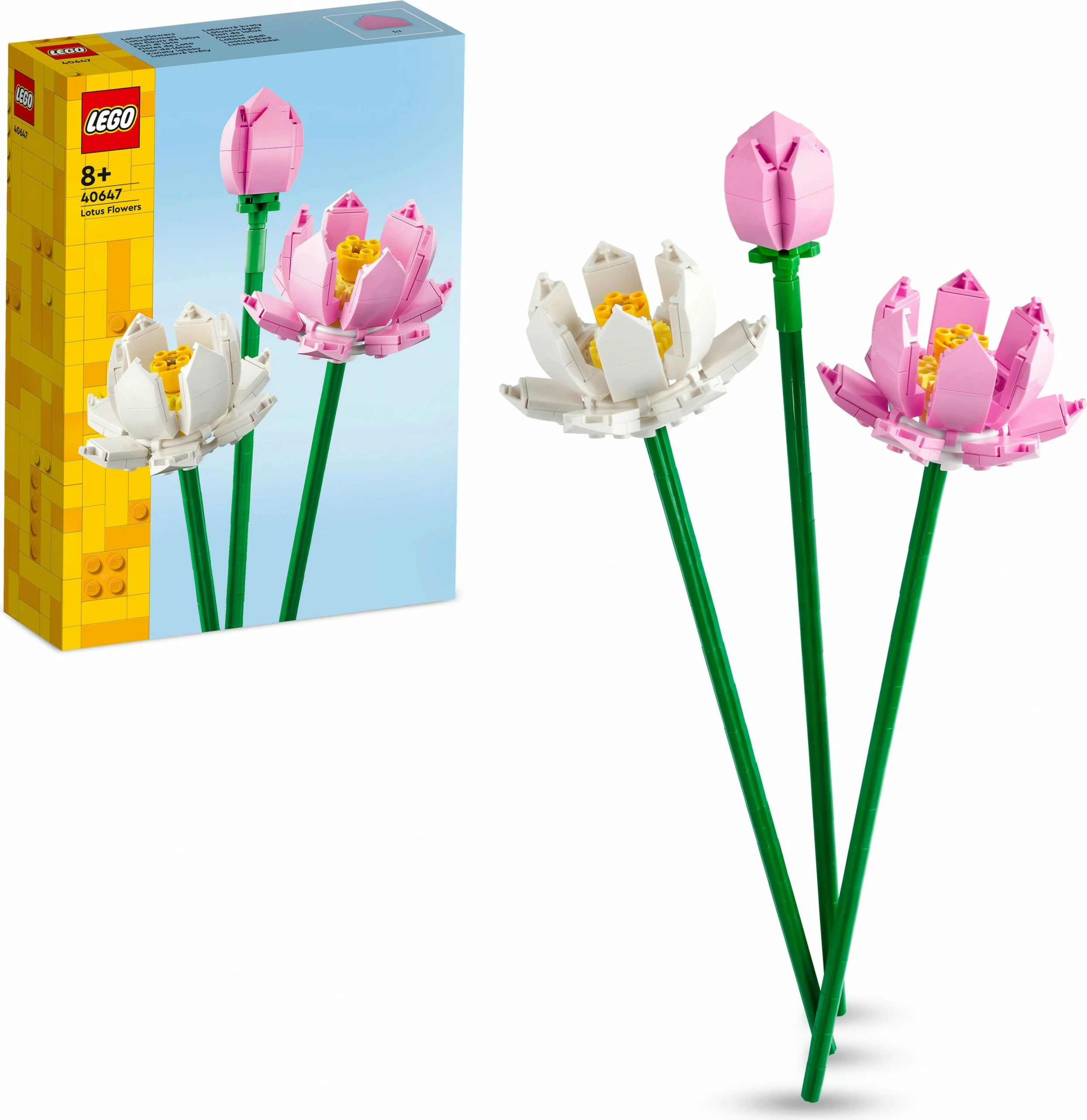 Set ndërtimi LEGO Lotus Flowers, 220 copë, plastikë, shumëngjyrësh