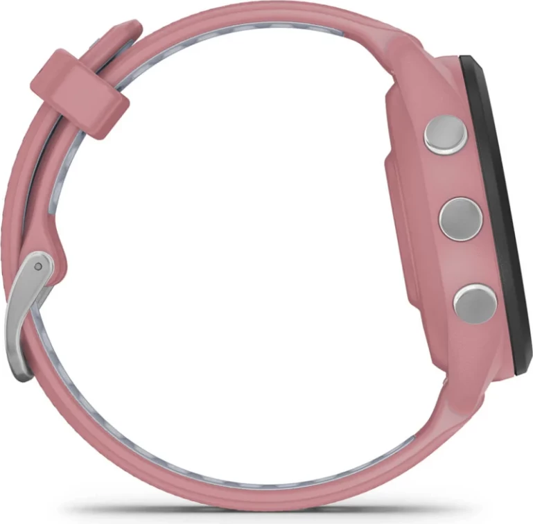 Smartwatch Garmin Forerunner® 265S Black Bezel, Light Pink Case, Light Pink/Dusty Grey Silicone Strap, 42 mm