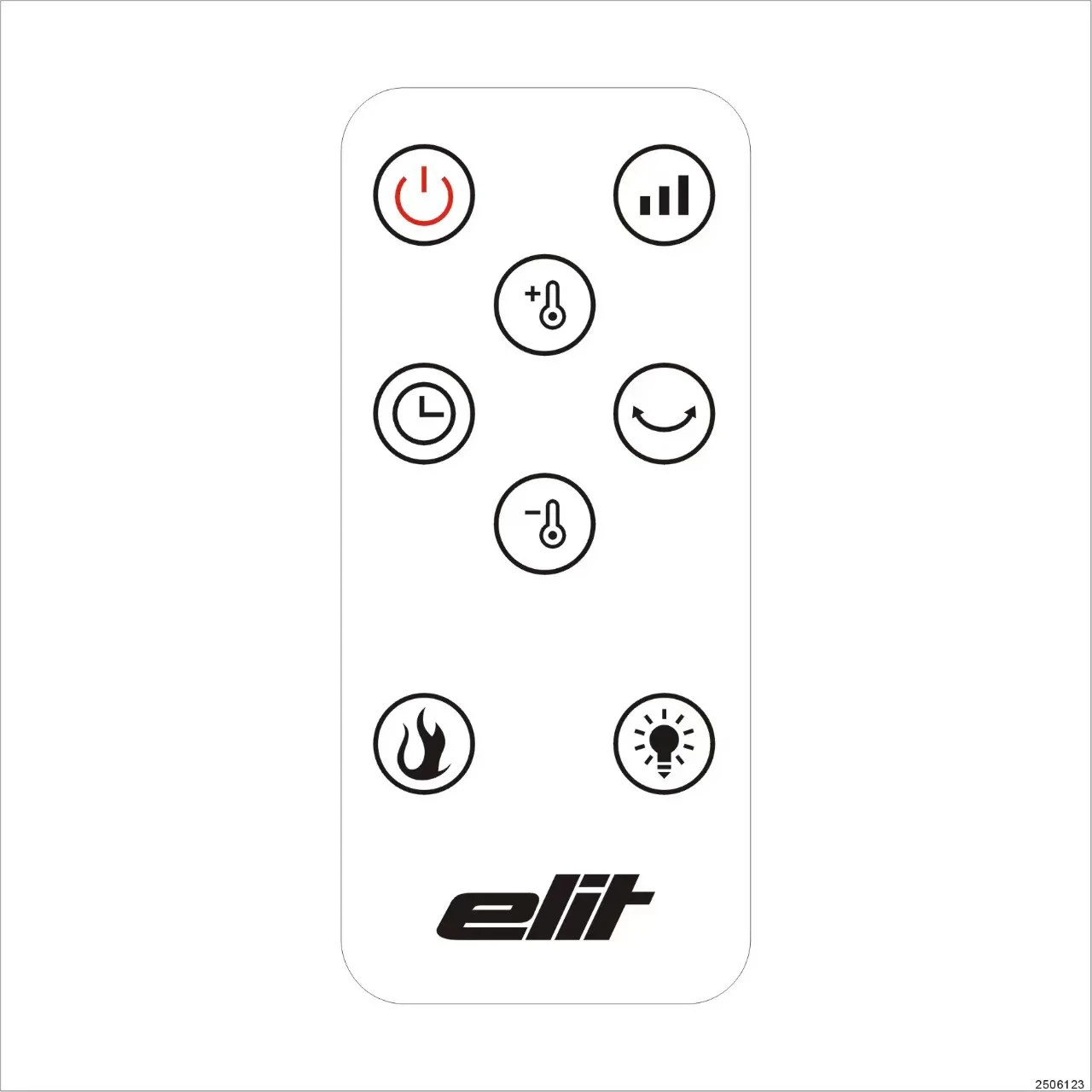 Ngrohës kullë PTC, Elit, PTC TORRE, 2000 W, 2 nivele ngrohje, oscilim automatik, telekomandë, timer 24h, efekt flake