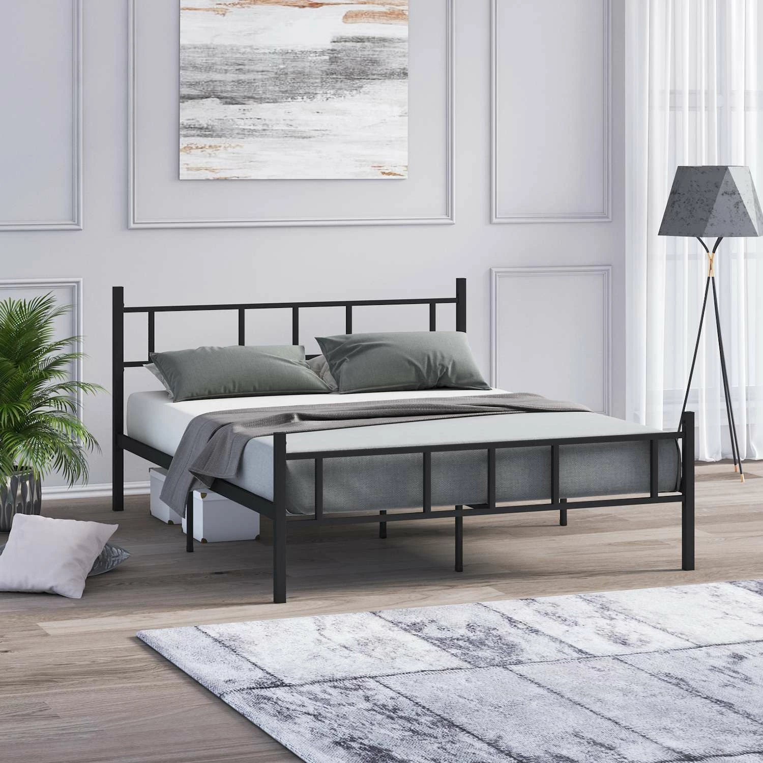 Krevat dopio, metal i zi, Skye Decor, 160x200