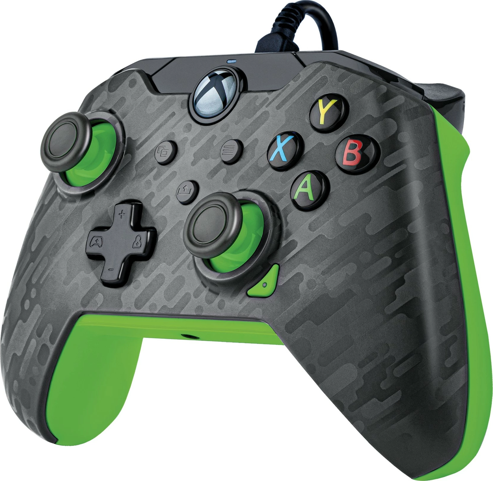 Gamepad PDP Neon Carbon, Xbox, Windows 10/11, Wired, USB, Karbon, Gjelbër