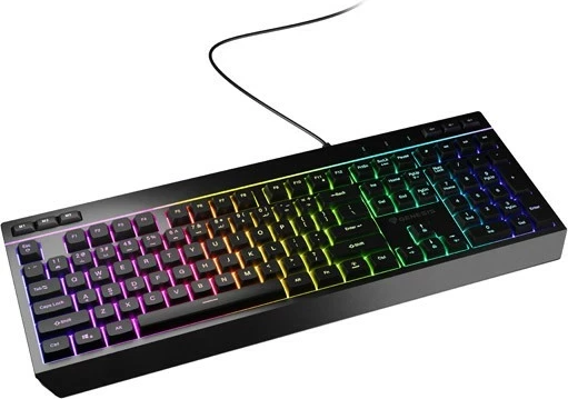 Tastierë gaming Genesis Rhod 530 RGB, me drita RGB, me kabllo, QWERTY, numpad, e zezë