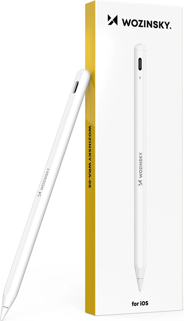 Stylus Wozinsky WRA-08 për iPad, USB-C Fast Charging, Bardhë