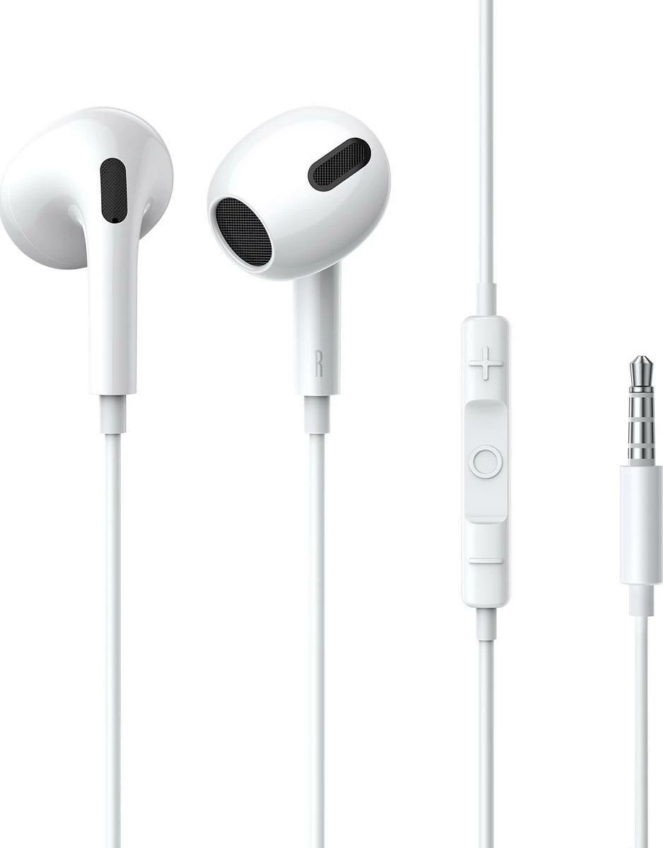 Kufje Baseus Encok H17, 3.5mm, me mikrofon, kabllo 1.1m, Bardhë, 1 copë