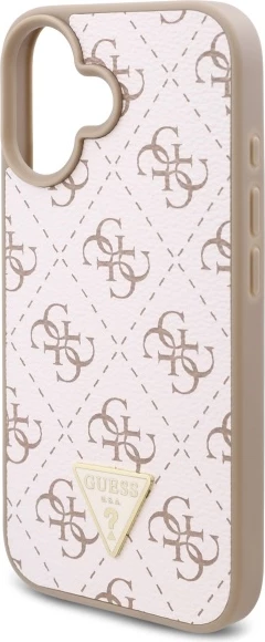 Mbështjellës Guess New 4G Triangle për iPhone 16 Plus, Bardhë