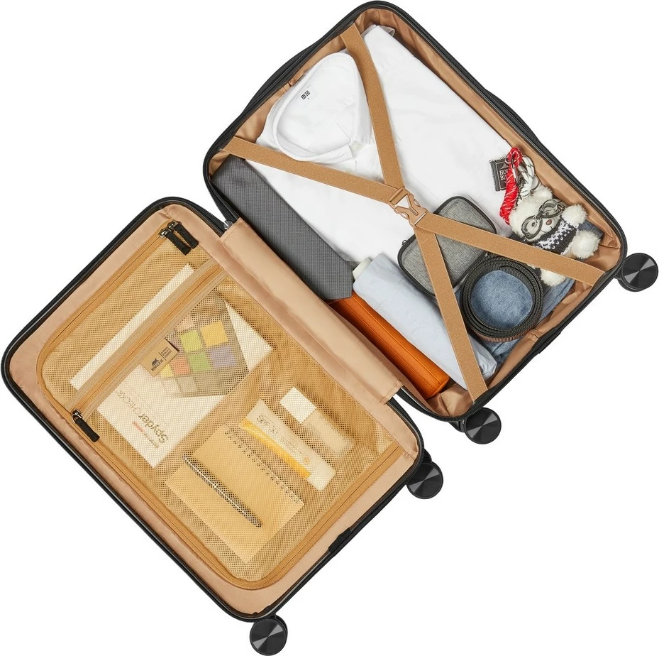 Valixhe kabine RIVACASE 8181 Clark ECO, e zezë