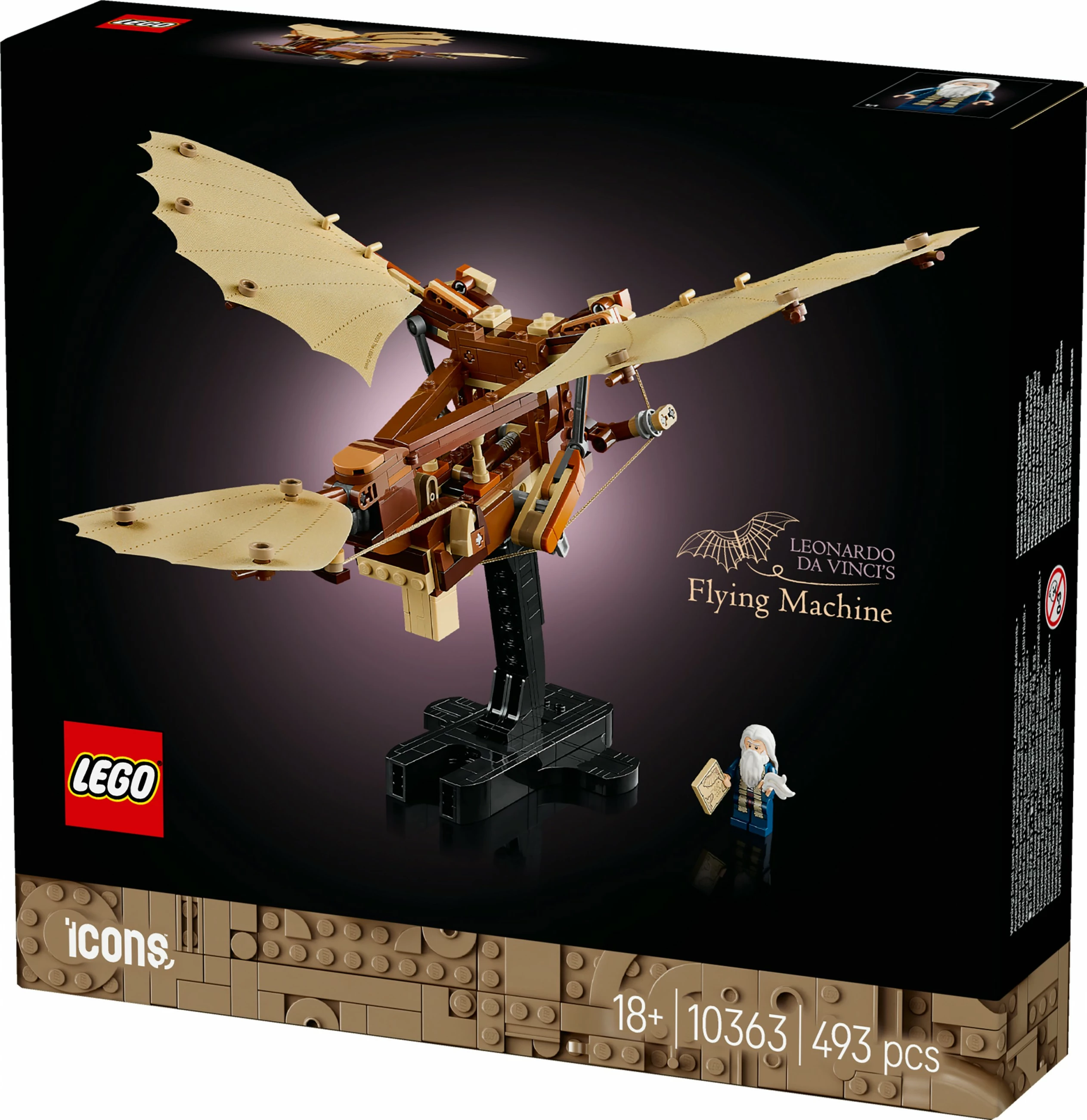 Set ndërtimi LEGO Leonardo da Vinci's Flying Machine, 493 pjesë, shumëngjyrësh