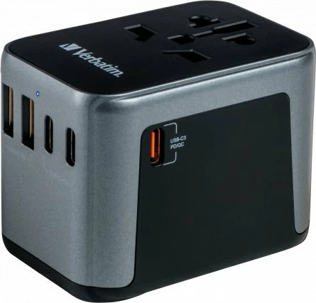 Adapter udhëtimi universal Verbatim UTA-03 Global 49545, i zi