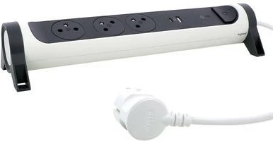 Shirit zgjatues Legrand 049417, 3x2P+T, 1.5m, me USB A/C, i zi/bardhë/antracit
