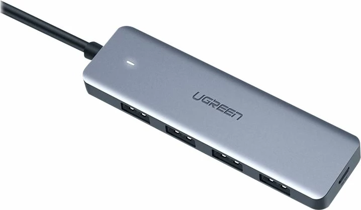 Kasë USB-C Ugreen CM219, 4 porta USB 3.0, Argjendtë