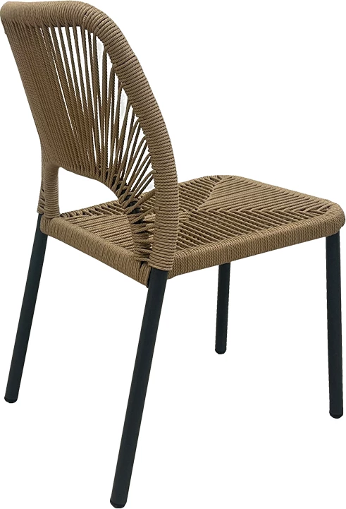 Karrige alumini Norture e grumbullueshme, kornizë anthracite, ratan natyral, 45x63x82cm