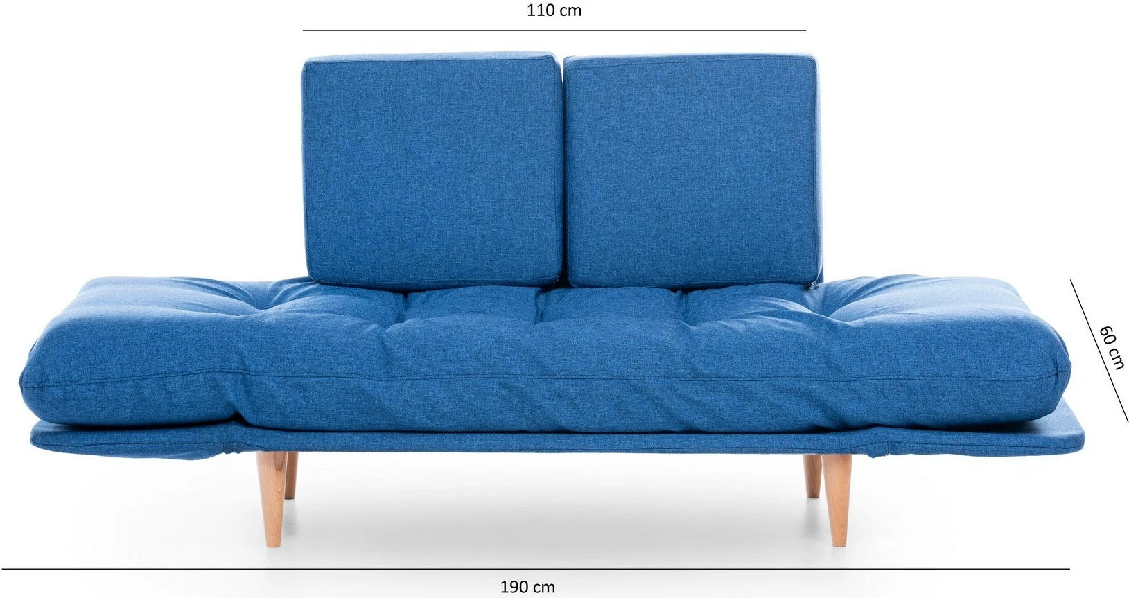 Divan-krevat treshe, ngjyrë Parliament Blue, Nina Daybed GR108
