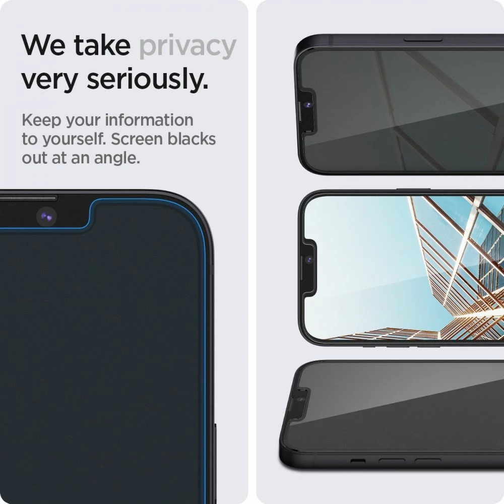 Xham mbrojtës privacy Spigen Glas.tR EZ Fit për iPhone 13 Pro Max, 2 copë