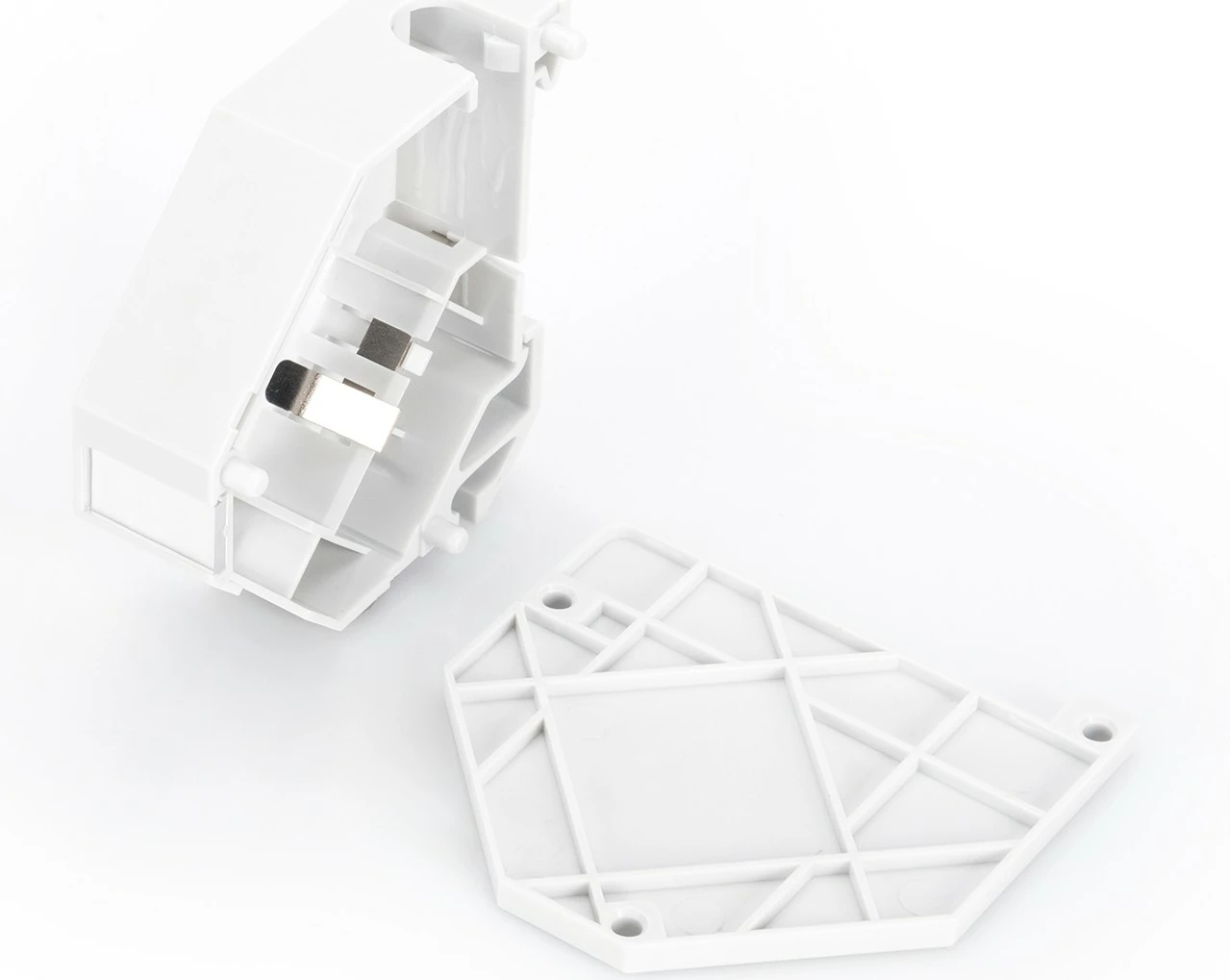 Kasë rrjeti Digitus Keystone për montim në shinë DIN, ABS, gri