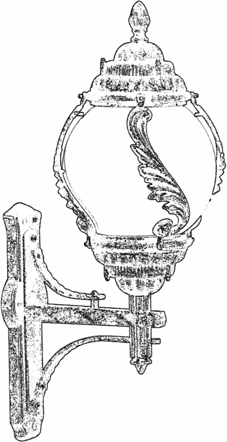 Llambë muri për jashtë Opviq, BAP-68182-BKR, ngjyrë kafe