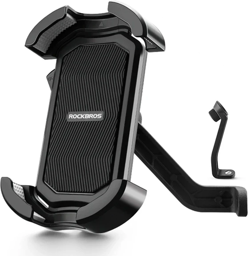 Mbajtës telefoni për motoçikletë Rockbros 25210032005, për pasqyrë, i zi