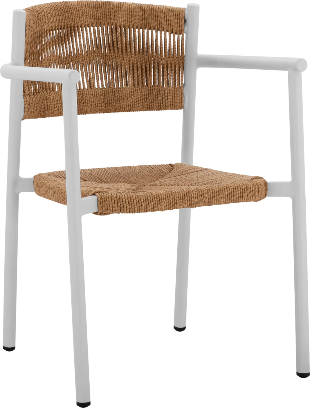 Karrige alumini e bardhë me litar PE bezhë FH5786.01 55,5x50x77,5 cm