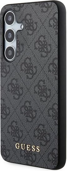 Mbështjellës Guess 4G Metal Gold Logo për Samsung Galaxy S24, i zi