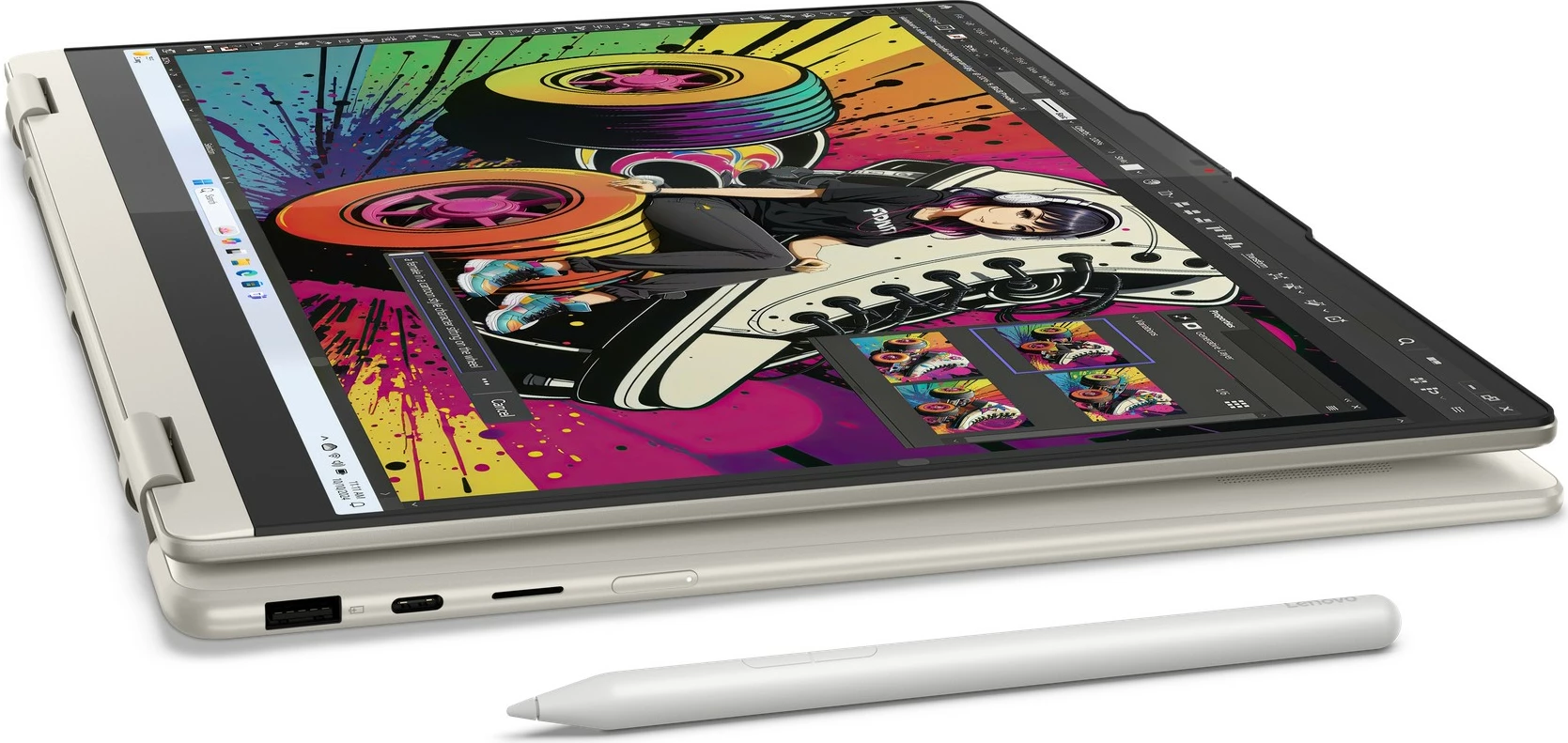 Laptop Lenovo Yoga 7 2-in-1 16AKP10 Ryzen AI 7 350, 32GB/1TB SSD, 16 inç, 2.8K, argjendtë