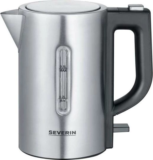 Zierëse uji, Severin, WK 3647, 0.5L, çelik inox, udhëtimi, 115/230V, e zezë