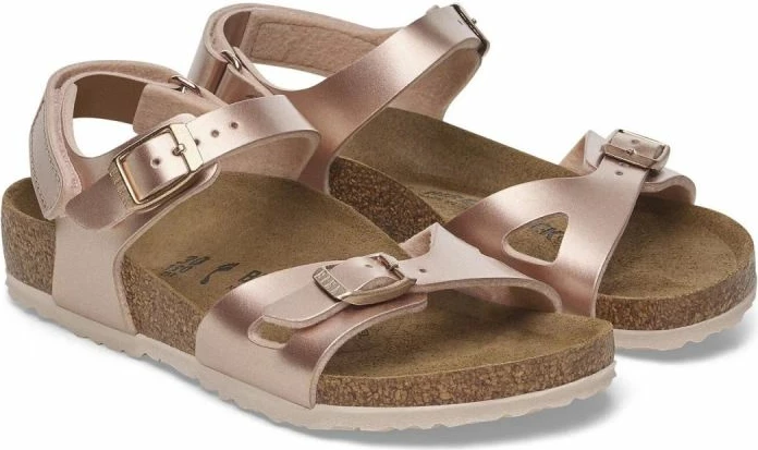Sandale për fëmijë Birkenstock, të arta dhe rozë