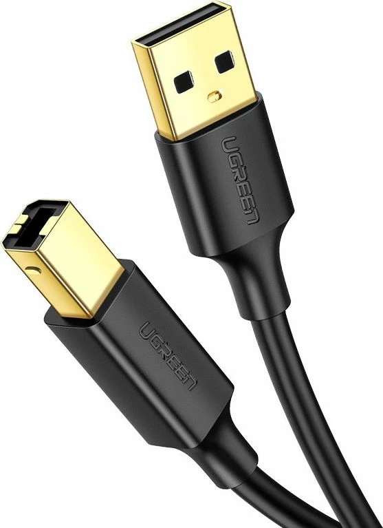 Kabllo USB Ugreen 10351 USB-A në USB-B 3 m USB 2.0 e zezë