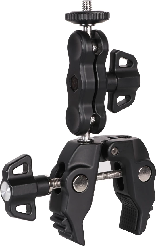 Mbajtës për celular dhe kamera sportive Hurtel me kapëse, i zi, set