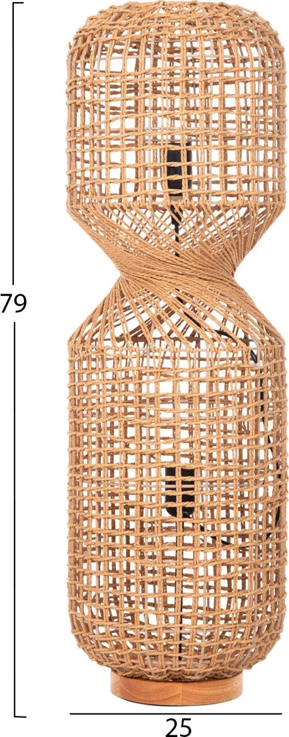 Llambë dyshemeje FH4359 metal-letër kafe - 2 llamba Φ25x78.5Hcm