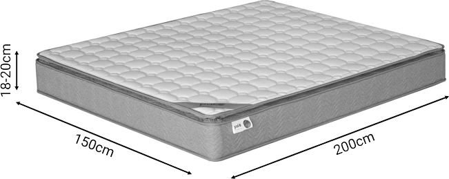 Dyshek Perfecto me susta të vazhdueshme njëanshëm me shtresë të sipërme 18-20cm 150x200cm