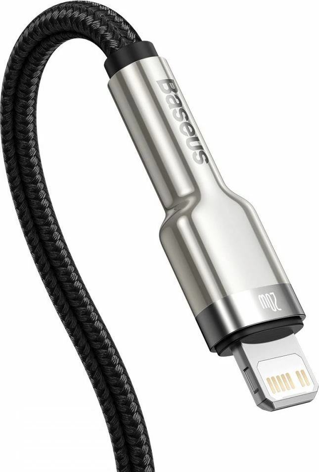 Kabl USB Baseus CATLJK-01 USB-C në Lightning 0.25 m Power Delivery 20W, e zezë, 1 copë
