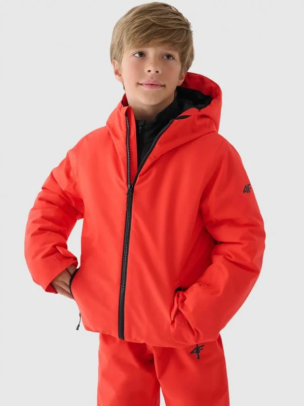 Jakne skijimi për fëmijë 4F, të kuqe