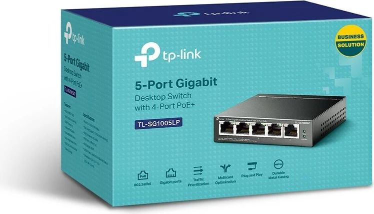 Switch TP-Link TL-SG1005LP, Gigabit Ethernet, PoE, i montueshëm në mur