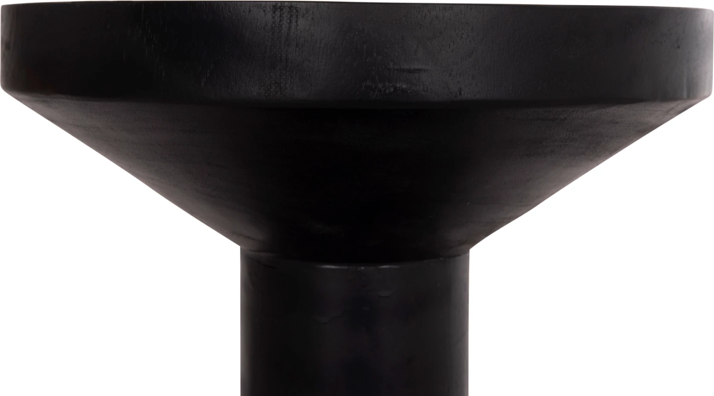 Tavolinë anësore BERMAL, dru suar i fortë, ngjyrë e zezë, FH9889.12, 35x65cm