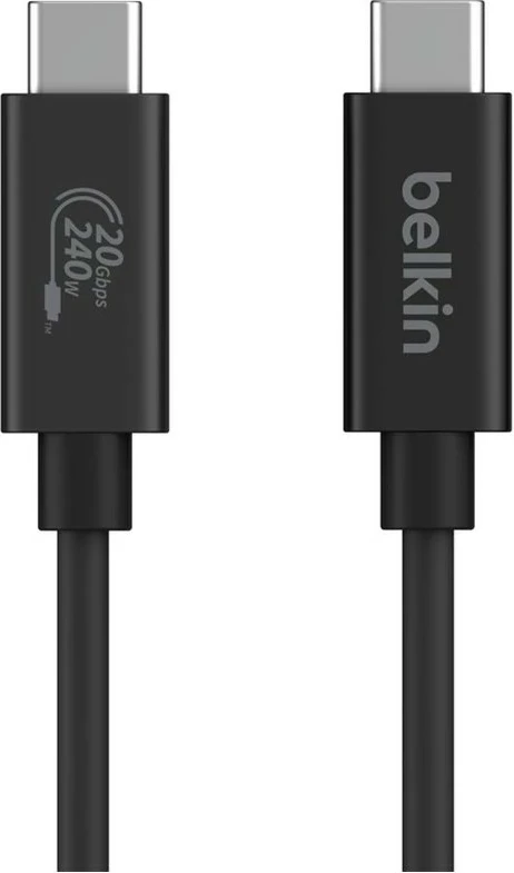 Kabllo USB4 Belkin INZ004BT2MBK, 2 m, USB C, 20 Gbit/s, e zezë
