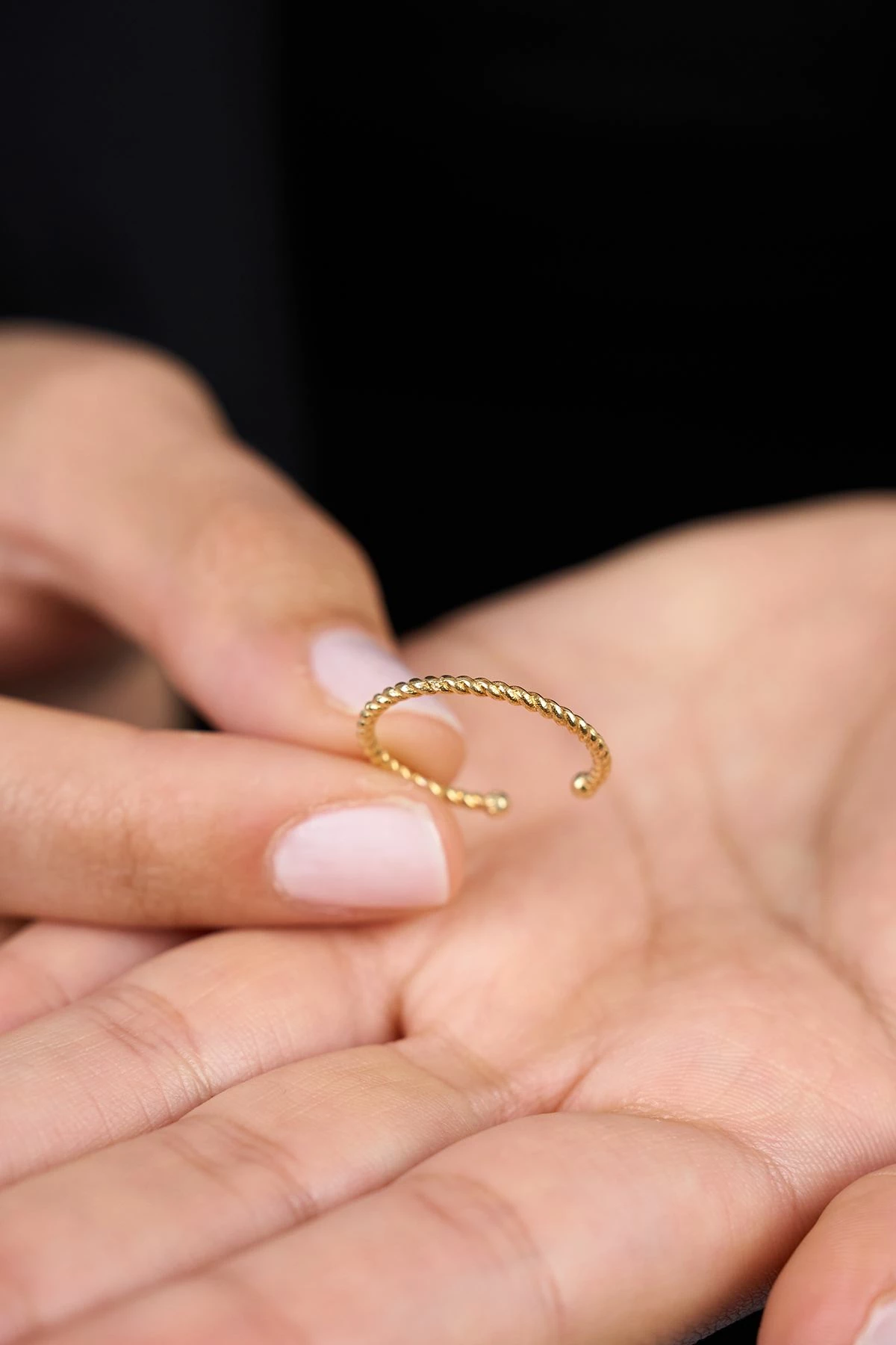 Unazë argjendi Elika, ngjyrë ari, FA182832A