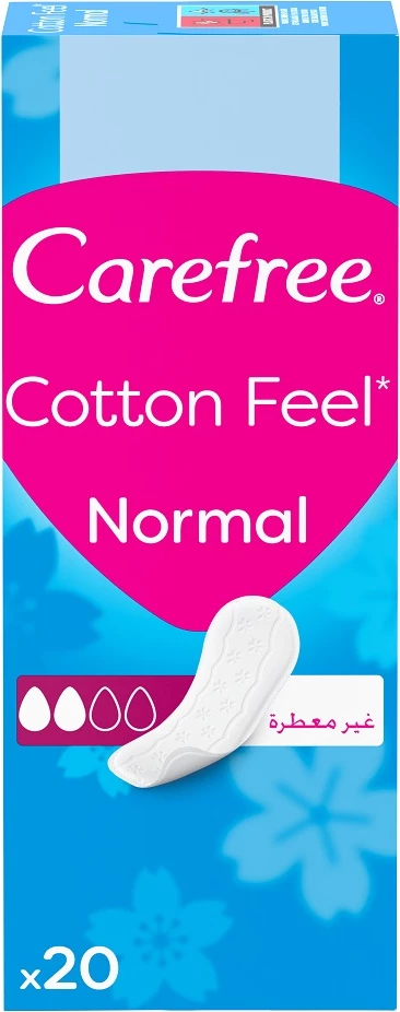 Peceta higjienike për femra Carefree Cotton Feel Normal Unscented, 20 copë