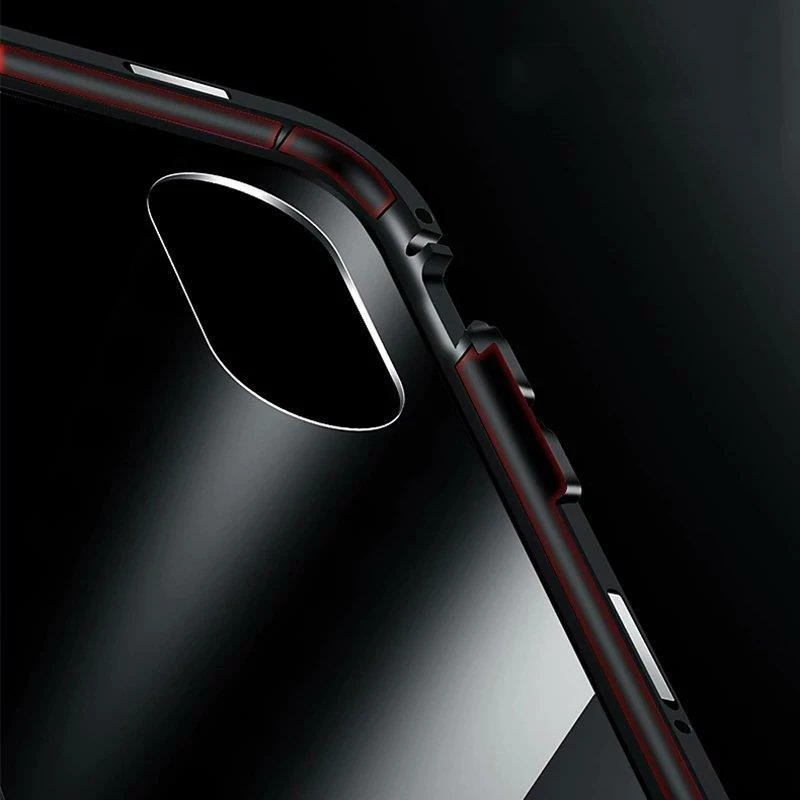 Mbështjellës Wozinsky Full Magnetic Case për Samsung Galaxy A72, xham i integruar, zi-transparent